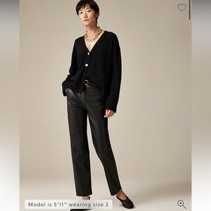 J. Crew Kate straight-leg pant in faux leather